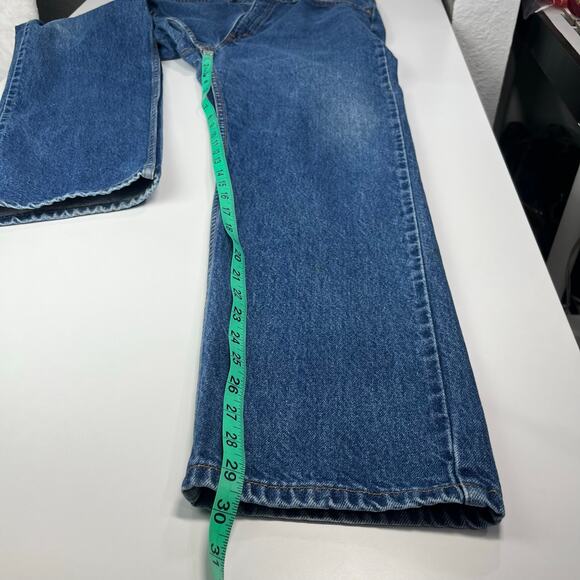 Levi’s Vintage Jeans 505 Mens 34x30 “33x29.5” Straight Leg Orange‎ Tab 90s Blue - Picture 12 of 14